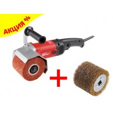 Щеточная шлифмашина WORTEX WS 1014 S в кор.+АКЦИЯ (скидка на комплект 20% +SW1012SW00519 Щетка стальная с латунным покрытием 100х120 мм 0,5 мм WORTEX)