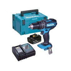 Аккум. ударная дрель-шуруповерт MAKITA DHP 482 Z MAKPAC + АКЦИЯ (1 аккумулятор, зарядное) (18.0 В, 1 акк. 3.0 А/ч, 2 скор., 62 Нм, шурупы до 13 мм, св